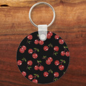 RAB Rockabilly Zeer Cherry Cherry Cherries op zwar Sleutelhanger (Voorkant)