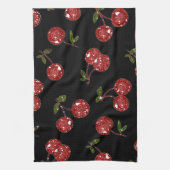 RAB Rockabilly Zeer Cherry Cherry Cherries op zwar Theedoek (Verticaal)