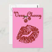 RAB Rockabilly Zeer Cherry Kiss Briefkaart (Voorkant / Achterkant)