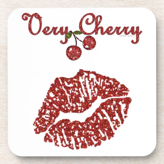 RAB Rockabilly Zeer Cherry Kiss Drankjes Onderzetter (Voorkant)