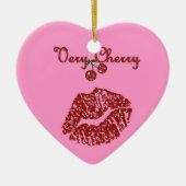 RAB Rockabilly Zeer Cherry Kiss Keramisch Ornament (Voorkant)