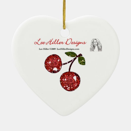 RAB Rockabilly Zeer Cherry Kiss Keramisch Ornament (Achterkant)