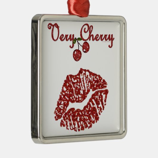 RAB Rockabilly Zeer Cherry Kiss Metalen Ornament (Rechts)