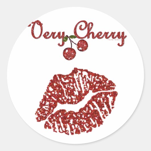 RAB Rockabilly Zeer Cherry Kiss Ronde Sticker (Voorkant)