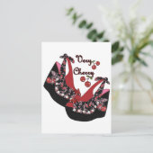 RAB Rockabilly Zeer Cherry Shoes Briefkaart (Staand voorkant)