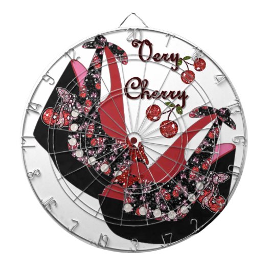 RAB Rockabilly Zeer Cherry Shoes Dartbord (Voorkant)
