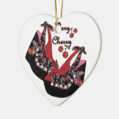 RAB Rockabilly Zeer Cherry Shoes Keramisch Ornament (Links)