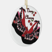 RAB Rockabilly Zeer Cherry Shoes Keramisch Ornament (Rechts)