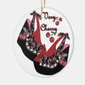 RAB Rockabilly Zeer Cherry Shoes Keramisch Ornament (Links)