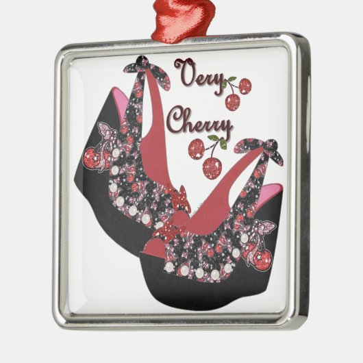 RAB Rockabilly Zeer Cherry Shoes Metalen Ornament (Links)