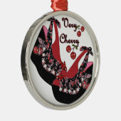 RAB Rockabilly Zeer Cherry Shoes Metalen Ornament (Rechts)