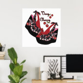 RAB Rockabilly Zeer Cherry Shoes Poster (Thuiskantoor)