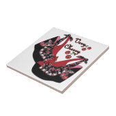 RAB Rockabilly Zeer Cherry Shoes Tegeltje (Zijkant)