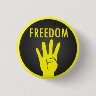 Rabaa Freedom Pin!! #AntiCoup #FreeEgypt! Ronde Button 3,2 Cm