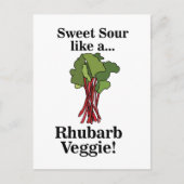 Rabarber Groente Eten Grappig Briefkaart (Voorkant)