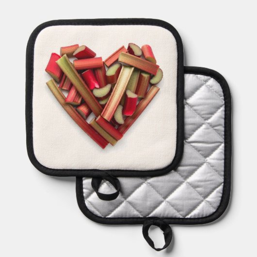 Rabarber Heart Pannenlap (Voorkant / Achterkant)