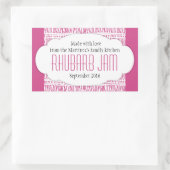 Rabarber jam voedsellabel sticker (Tas)