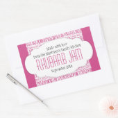 Rabarber jam voedsellabel sticker (Envelop)