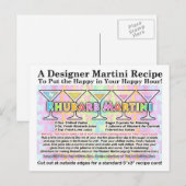 Rabarber Spring Martini Recept Kaart Briefkaart (Voorkant / Achterkant)