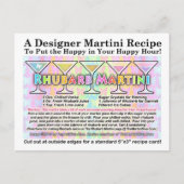 Rabarber Spring Martini Recept Kaart Briefkaart (Voorkant)