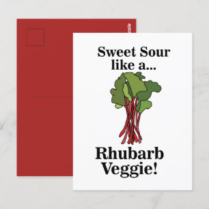 Rabarber Veggie eten Grappig Briefkaart