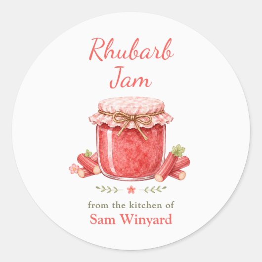 Rabarberjam Van de Keuken Van Label (Voorkant)