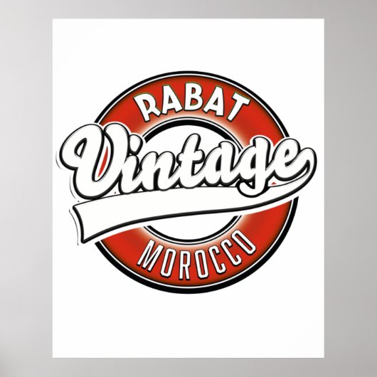 Rabat maroc vintage logo poster (Voorkant)