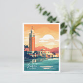 Rabat Marokko Afrika Travel Place illustratie Briefkaart (Staand voorkant)