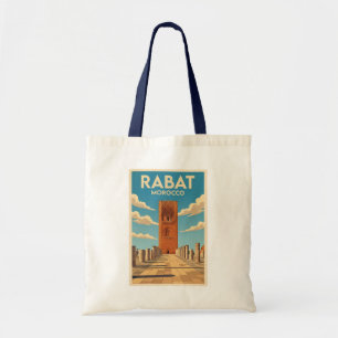 Rabat Marokko Illustratie Reis Kunst Vintage Tote Bag
