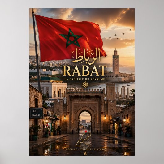 Rabat Marokko poster (Voorkant)