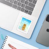 Rabat Marokko Postzegel Reizen Sticker (Laptop met iPhone)