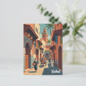 Rabat Marokko Reisansichtkaart Briefkaart (Staand voorkant)