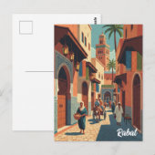 Rabat Marokko Reisansichtkaart Briefkaart (Voorkant / Achterkant)