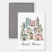 Rabat Marokko Reisansichtkaart Magneet (Voorkant / Achterkant)