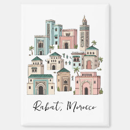 Rabat Marokko Reisansichtkaart Magneet