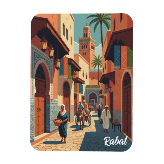 Rabat Marokko Reisposter Magneet (Verticaal)