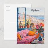 Rabat Marokko Reizen Stad Schilderen Esthetisch Briefkaart (Voorkant / Achterkant)