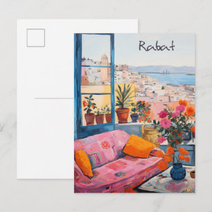 Rabat Marokko Reizen Stad Schilderen Esthetisch Briefkaart