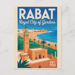 Rabat Marokko Retro Reiseposter Kunstprint Briefkaart