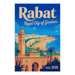 Rabat Marokko Retro Reiseposter Kunstprint Perfect Poster