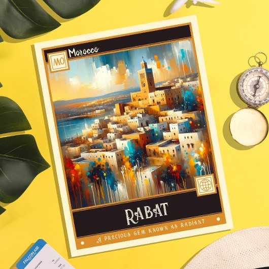 Rabat, Marokko |  schilderij Briefkaart