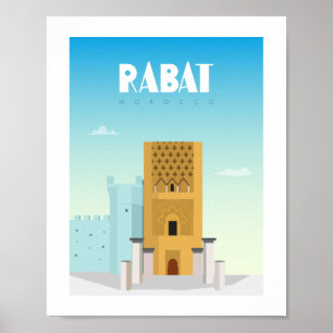 Rabat-stad marokko poster