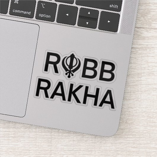 Rabb Rakha Punjabi Sikh Sticker (Detail)