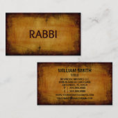 Rabbi Antiek Brushed Wood Visitekaartje (Voorkant / Achterkant)