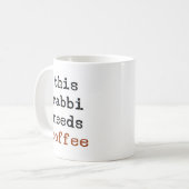 rabbi heeft koffiekoffie - mok nodig (Voorkant links)