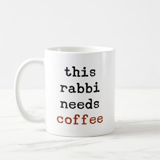 rabbi heeft koffiekoffie - mok nodig (Links)