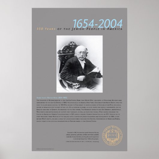 Rabbi Isaac Mayer Wise (1819-1900) Poster (Voorkant)