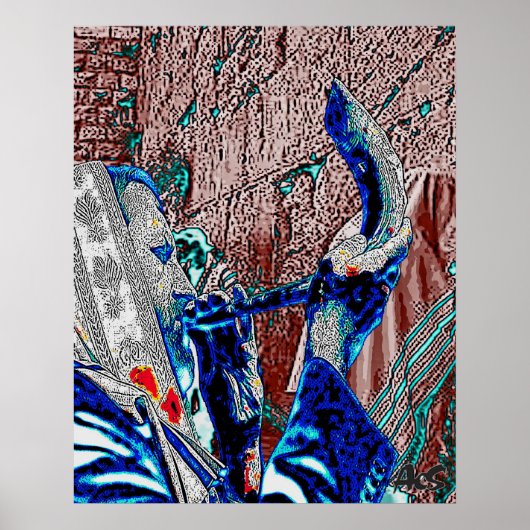 RABBI MET SHOFAR POSTER (Voorkant)
