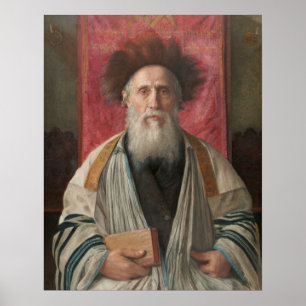 Rabbi - Painting door Isador Kaufmann - Circa 1920 Poster