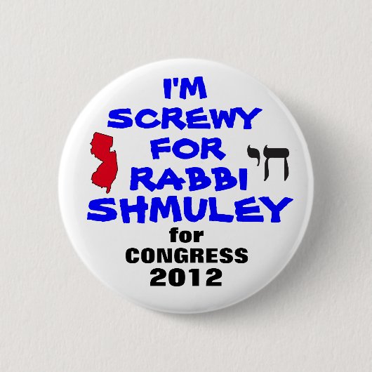 Rabbi Schmuley Boleer voor het Congres Ronde Button 5,7 Cm (Voorkant)